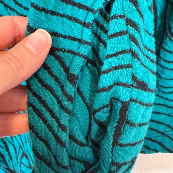 Komil Teal Green Black Sweater Womens XL Lagenlook Oversized Slouchy Artsy - Picture 7 of 10